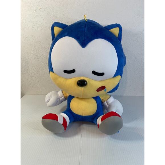 SONIC And Friends Sonic The Hedgehog Sleeping Large Plush 15" Doll Sega New Soft - Picture 4 of 13
